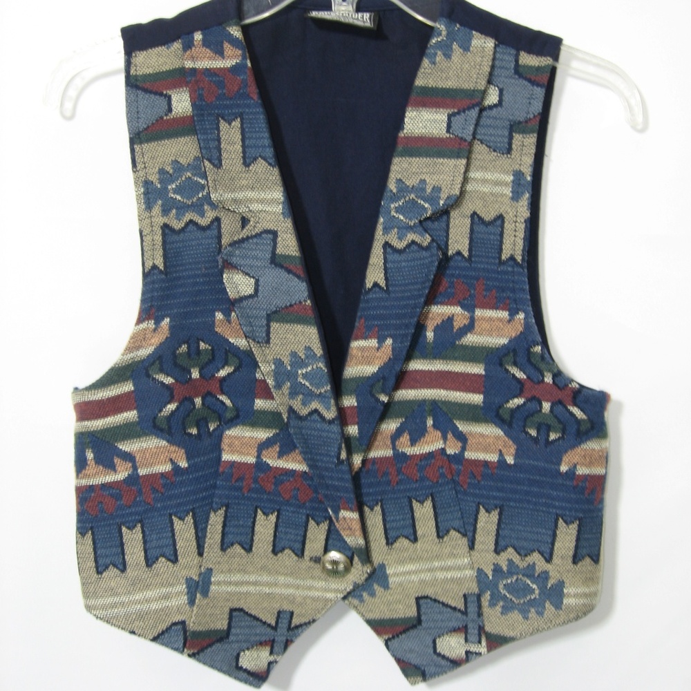 Roughrider by Circle Y Women's Aztec Woven Vest S